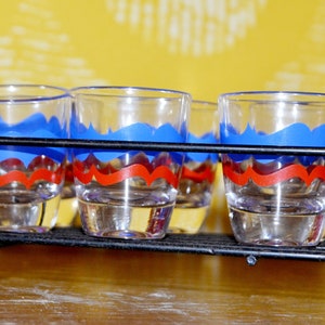 Vintage schnapps glass set 50s Rockabilly Retro Mid Century Fifties Shabby Chic country style