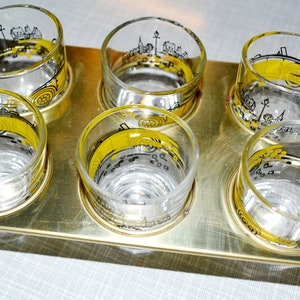 True Vintage Glass Set 50s Vintage Retro Mid Century Gentlemen Rockabilly