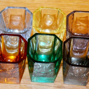 Vintage Glass Set Colorful 50s Rockabilly Fifties Retro Mid Century Rockabella Shabby Chic Country Style