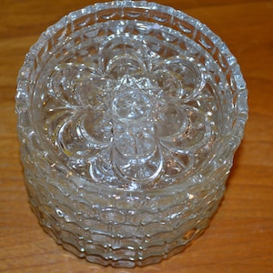 Vintage glass coaster 70s retro mid century seventies country style shabby chic