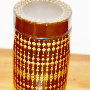 Vintage ceramic lidded jar by Schönwald brown/yellow ceramic 70s ceramic Mid Century WGK shabby chic country house style