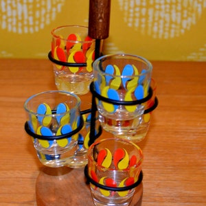 Vintage glass set 60s Rockabilly Retro Mid Century Rockabella Fifties Glasses Shabby Chic Country Style