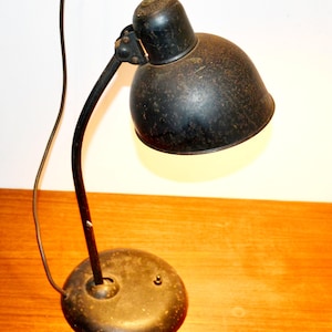 Vintage table lamp / light Kaiser / Idell metal matt black from the 60s Retro Mid Century Space Age Lamp Seventies