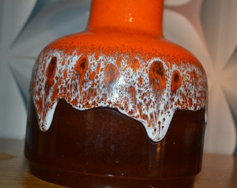 Vintage Vase braun/Orange 70er Jahre Von Jasba