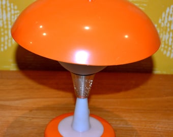 Vintage Lamp 70 Years Orange Lamp Retro Seventies Mid Century