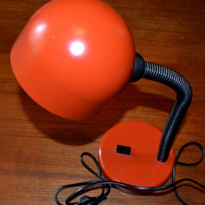 Vintage desk lamp orange 70s space age design classic