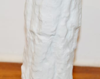 Vintage Bisque Porcelain Vase White by Bareuther Op Art Retro Seventies Mid Century Space Age WGK 70s