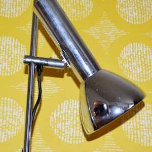 Vintage Table Lamp Space Age Silver Metal Chrome Seventies Lamp 70s Space Age Design Classic