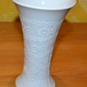 Vintage Ceramic Vase White Retro Seventies Mid Century Space Age WGK 70s West Germany Shabby Chic Country Style