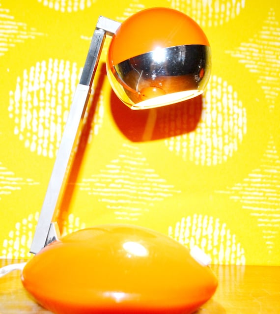 Telescopic Lamp E3371, Eichhoff Werke Light, 1970s Retro, Orange