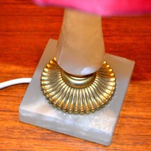 Vintage table lamp with marble base 70s Seventies Retro Mid Century Space Age Lamb Shabby Chic Country Style