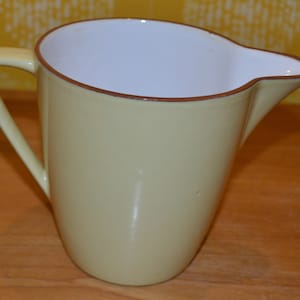Vintage jug ceramic light yellow/white pastel colors 50s Mid Century Fifties Retro WGK WGP