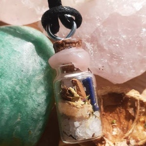 Self love and confidence Spell jar necklace