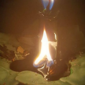 Powerful banishing spell performed by  me, with images of spellwork and Oracle card message