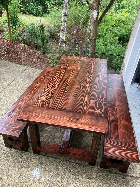 Rustic Farmhouse Dining Table Made In Oregon Etsy