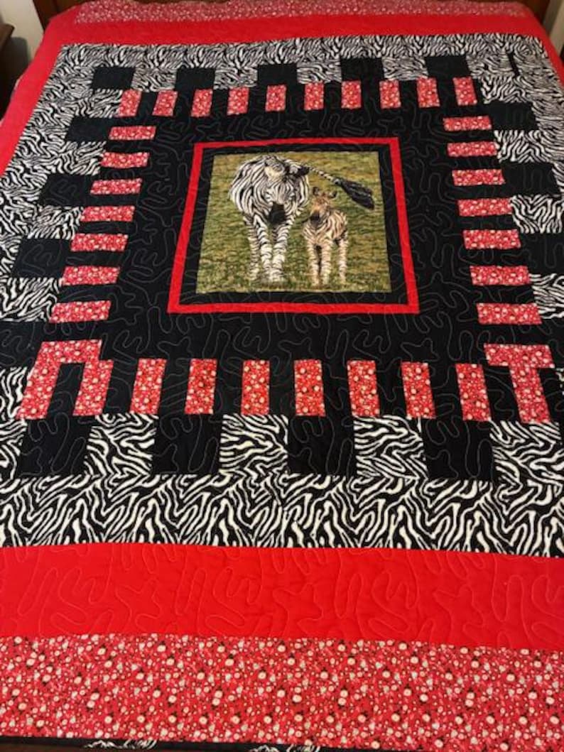 Zebra Lap Quilt 62.5 X 75.5 - Etsy