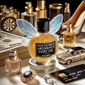 Over the Moon Abundance Fairy Oil (Spiritual / Conjure Fairy Oil for Wealth, Fast Money, and Financial Success — Witchcraft, Voodoo, Hoodoo)