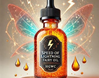 Speed of Lightning Fairy Oil (Spiritual / Conjure Fairy Oil) Hoodoo, Witchcraft, Voodoo)