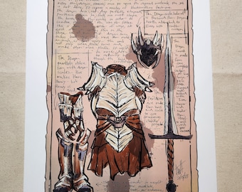 Dragonbone Armor Poster / Fine Art Print