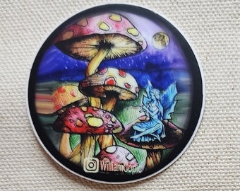 Magic Mushroom Forest Sticker