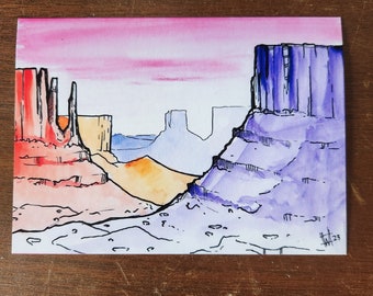 Canyons in the Sunset / Art Print