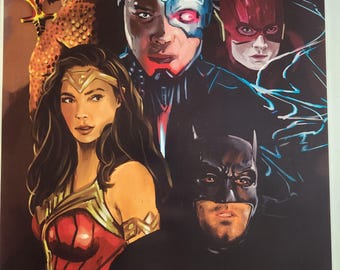 Justice League Art Print 11x17"
