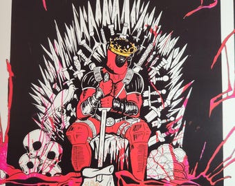 King Deadpool on the Iron Throne