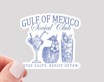 Gulf of Mexico Sticker, Funny Anti-Trump Sticker, Funny Democrat Sticker, FAFO Sticker, Gulf of Mexico Ocean Waves Sticker