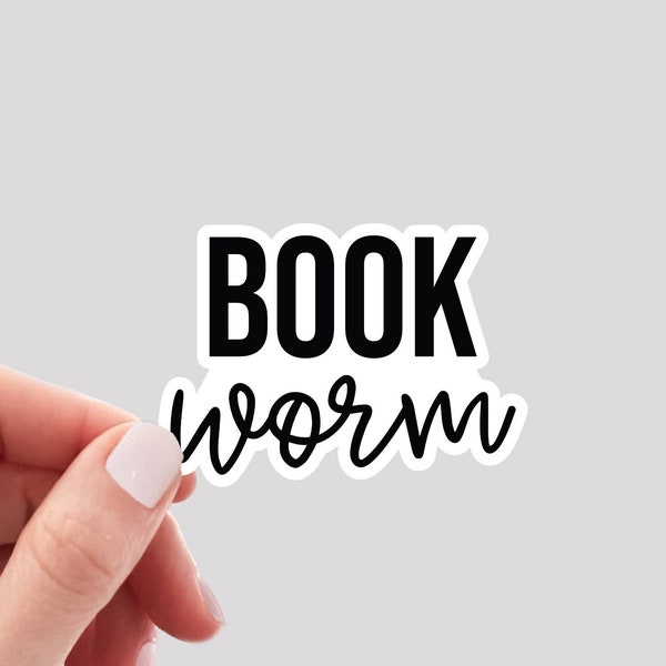 Book Worm Sticker / Bookworm Sticker / Reader Sticker / Reading Sticker / Book Lover Sticker