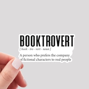 Booktrovert Sticker / Bookworm Sticker / Reader Sticker / Reading Sticker / Book Lover Sticker