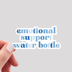 Emotional Support Water Bottle Sticker / Mental Health Sticker / Funny Water Bottle Sticker / Hydro Sticker / Drink Water Sticker