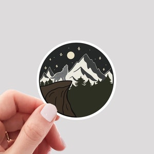 Wolf Sticker / Howling Wolf Sticker / Wolf Mountain Sticker
