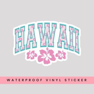 Hawaii Sticker, Hawaii Flower Sticker, Cute Hawaii Decal