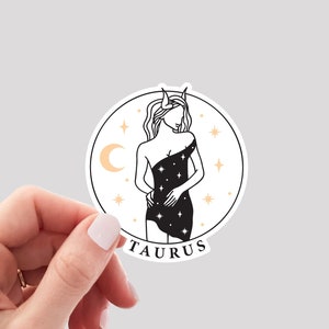 Taurus Sticker / Taurus Zodiac Sticker / Taurus Girl Sticker / Taurus Water Bottle Sticker / Taurus Vinyl Sticker