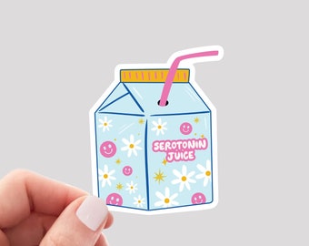 Serotonin Juice Sticker / Mental Health Sticker / Therapy Sticker / End the Stigma / Anxiety Sticker / Serotonin Sticker
