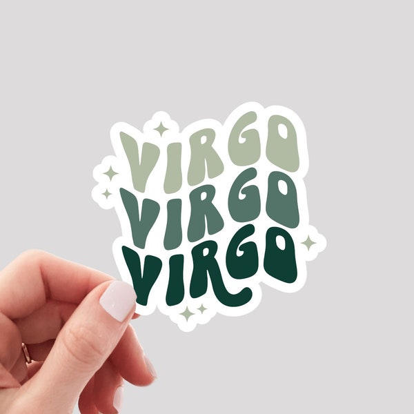 Virgo Sticker / Retro Virgo Zodiac Sticker / Virgo Girl Sticker / Virgo Water Bottle Sticker / Virgo Vinyl Sticker