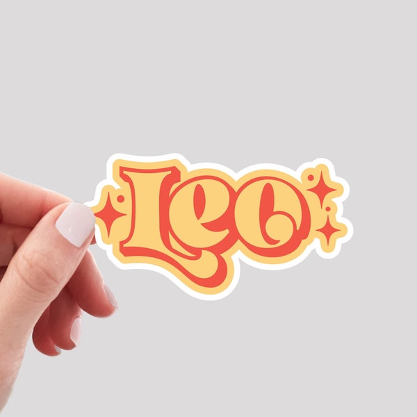 Leo Sticker / Retro Zodiac Leo Sticker / Leo Girl Sticker / Leo Water Bottle Sticker / Leo Vinyl Sticker