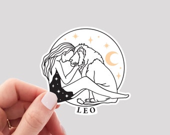 Leo Sticker / Zodiac Leo Sticker / Leo Girl Sticker / Leo Water Bottle Sticker / Leo Vinyl Sticker