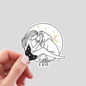 Leo Sticker / Zodiac Leo Sticker / Leo Girl Sticker / Leo Water Bottle Sticker / Leo Vinyl Sticker