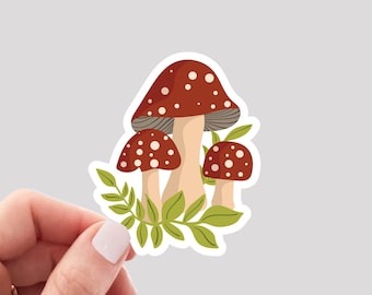 Mushroom Sticker / Cottagecore Sticker / Cute Mushrooms Sticker