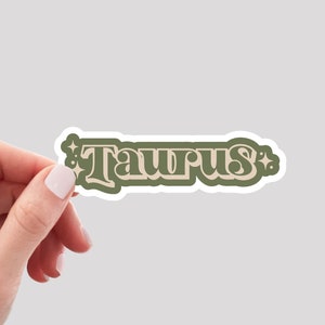 Taurus Sticker / Retro Taurus Zodiac Sticker / Taurus Girl Sticker / Taurus Water Bottle Sticker / Taurus Vinyl Sticker