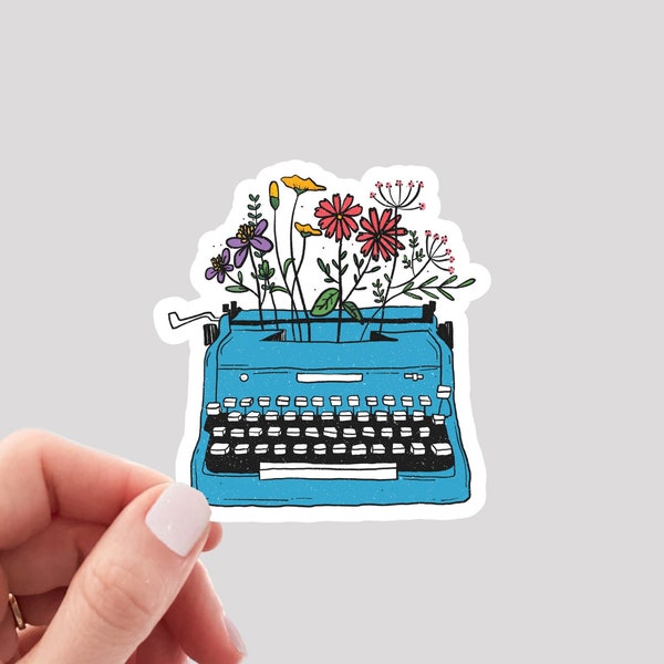 Typewriter Sticker / Writer Sticker / Book Sticker / Reading Sticker