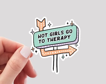 Hot Girls Go to Therapy Sweatshirt - Mental Health Oversized Fit - Etsy