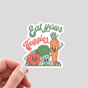 Sticker Mangez vos légumes / Sticker végétarien / Sticker végétalien / Sticker légumes / Sticker nutrition / Sticker diététicien