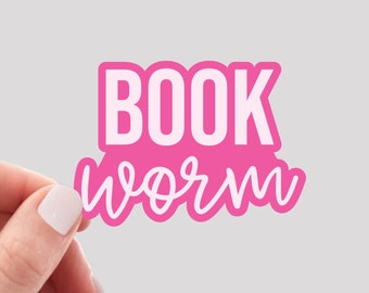 Book Worm Sticker / Bookworm Sticker / Reader Sticker / Reading Sticker / Book Lover Sticker