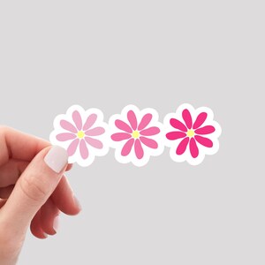 Sticker marguerite / Sticker marguerite rose / Sticker marguerites mignonnes / Sticker marguerite imperméable / Sticker marguerite bouteille d'eau / Sticker fleur