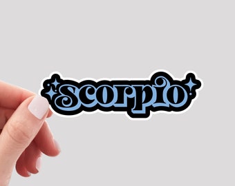 Scorpio Sticker / Retro Scorpio Sticker / Scorpio Girl Sticker / Scorpio Water Bottle Sticker / Scorpio Vinyl Sticker