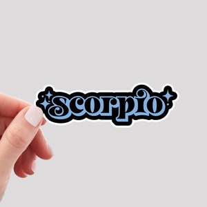 Scorpio Sticker / Retro Scorpio Sticker / Scorpio Girl Sticker / Scorpio Water Bottle Sticker / Scorpio Vinyl Sticker