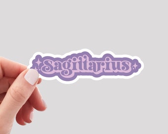 Sagittarius Sticker / Retro Sagittarius Sticker / Sagittarius Girl Sticker / Sagittarius Water Bottle Sticker / Sagittarius Vinyl Sticker