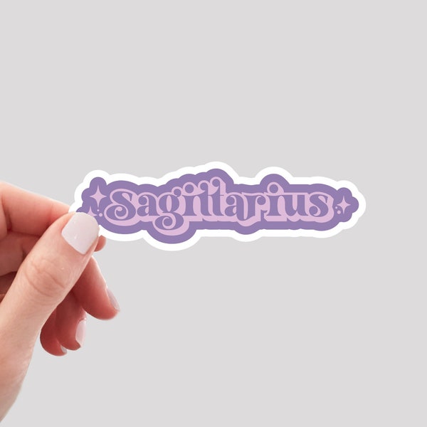 Sagittarius Sticker / Retro Sagittarius Sticker / Sagittarius Girl Sticker / Sagittarius Water Bottle Sticker / Sagittarius Vinyl Sticker
